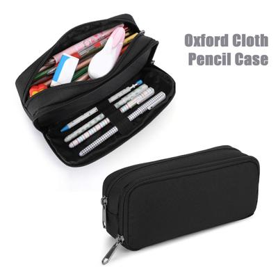 Pencil Case Secure Large Capacity Zipper Closure Oxford Cloth Waterproof Stationery Storage Organizer School Supplies