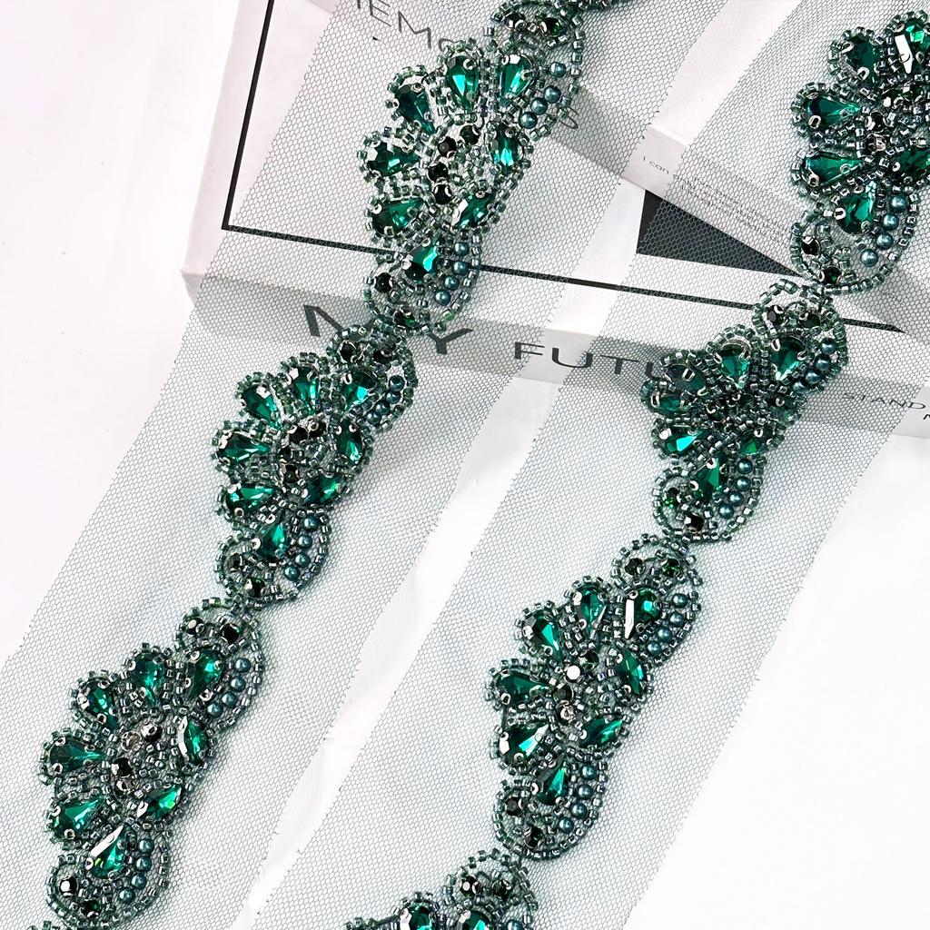 Solid Color Computer Nail Drill Lace Stage Clothes Curtains Clothing Headgear Decorative Cloth Stickers