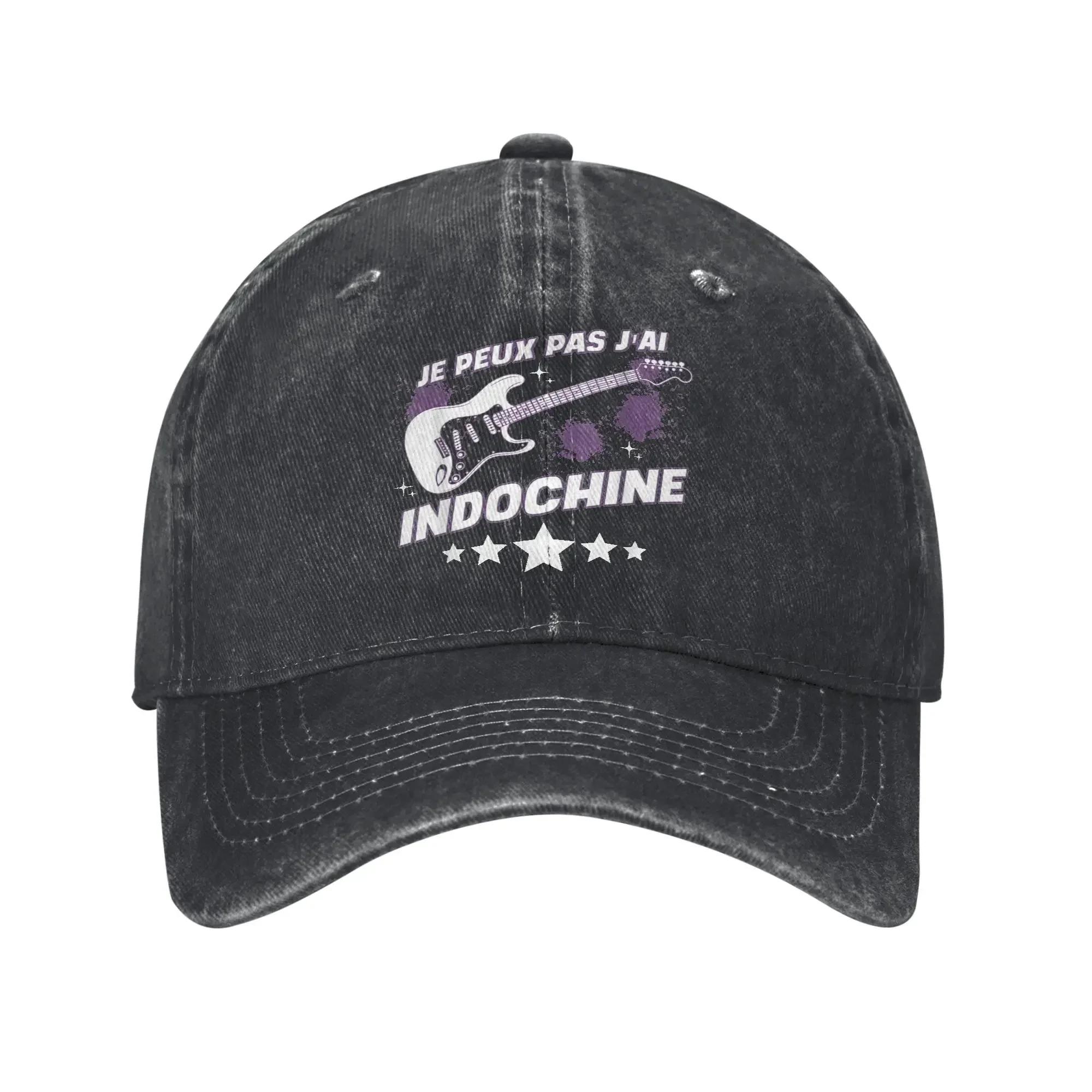 

I Have Indochina Star Concert Music Baseball Cap Unisex Distressed Washed Snapback Hat Band Outdoor Workouts Unstructured Soft Adjustable