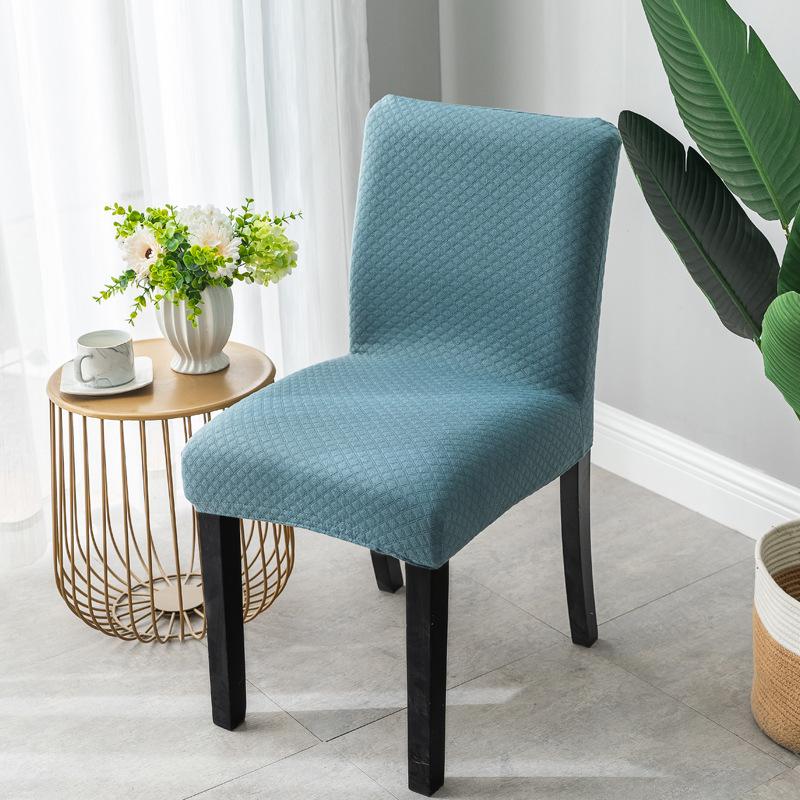 Household Joint Simple Elastic Universal Seat Cover Knitted Stool Cover Fabric Plaid Dining Chair Cover Thickened Chair Cover