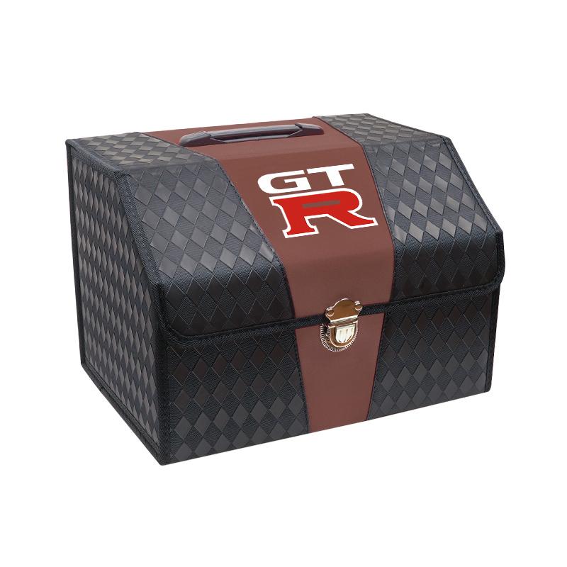 Nissan Car Trunk Leather Storage Box Foldable Auto Organizer Bag For Nissan Qashqai Juke Pulsar Sentra p Altima Patrol Micra Rogu