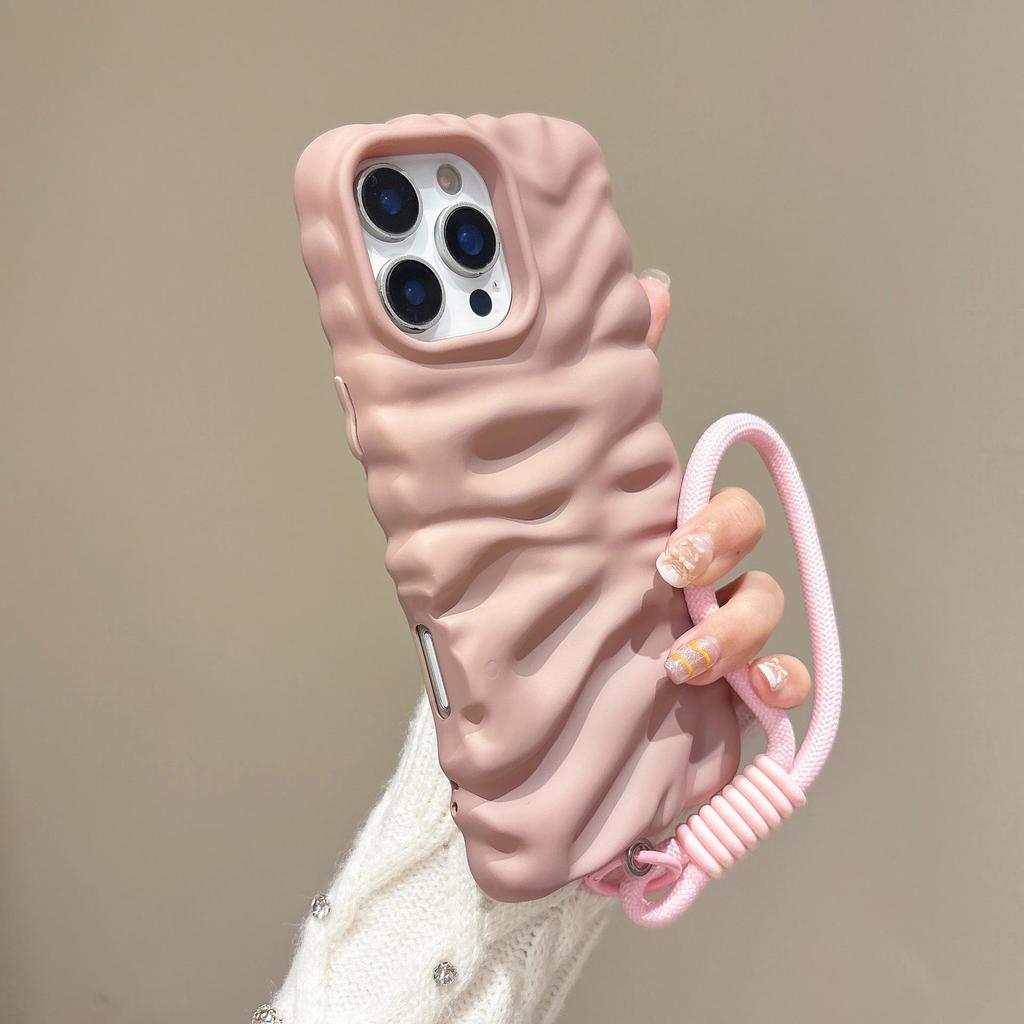 Textured Lanyard Phone Case for iPhone 16 Pro Max, Compatible with New Apple 14/13 Models