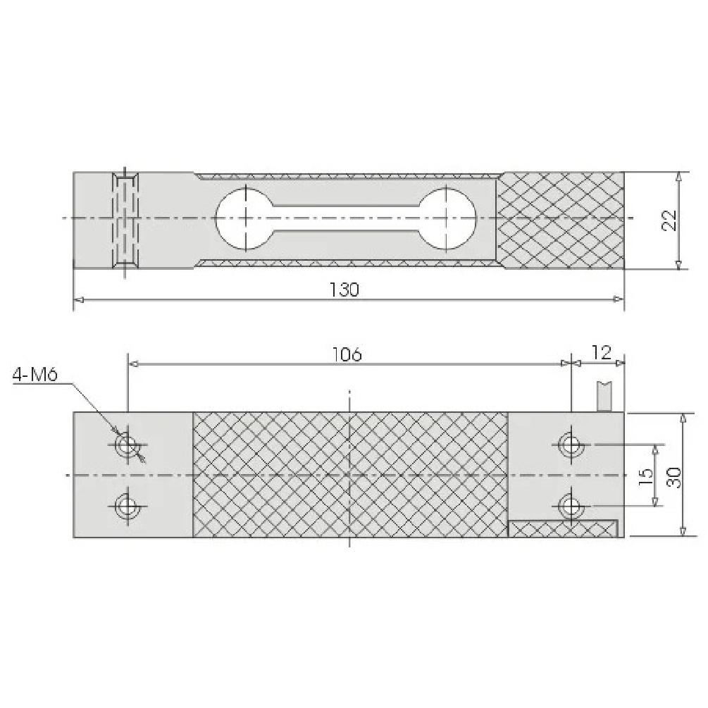 Pressure sensor, electronic scales weighing sensor 3kg, 5kg,6kg, 10kg, 20kg, 40kg, 50kg,60kg, 100kg,120kg Size 130 * 30 * 22mm