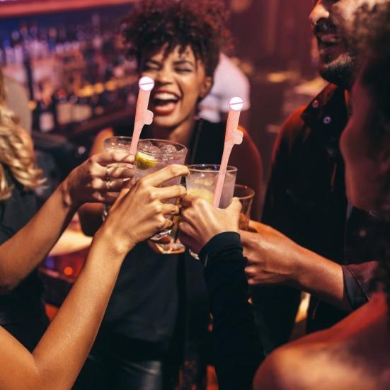 Fun Plastic Straws for Parties Reusable Naughty Drinking Straws Humorous Colorful Straw Creative Bachelorette Birthday Wedding Decorations