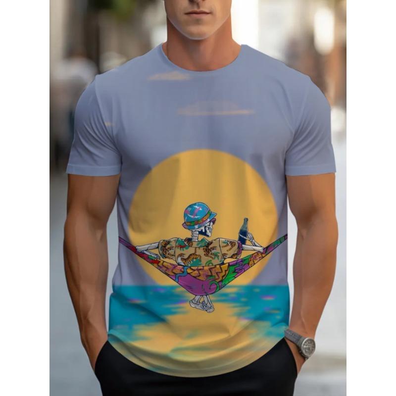 2025 Creative Brilliance 3D T-shirt Digital Printing Men's Short Sleeve Animal Printing