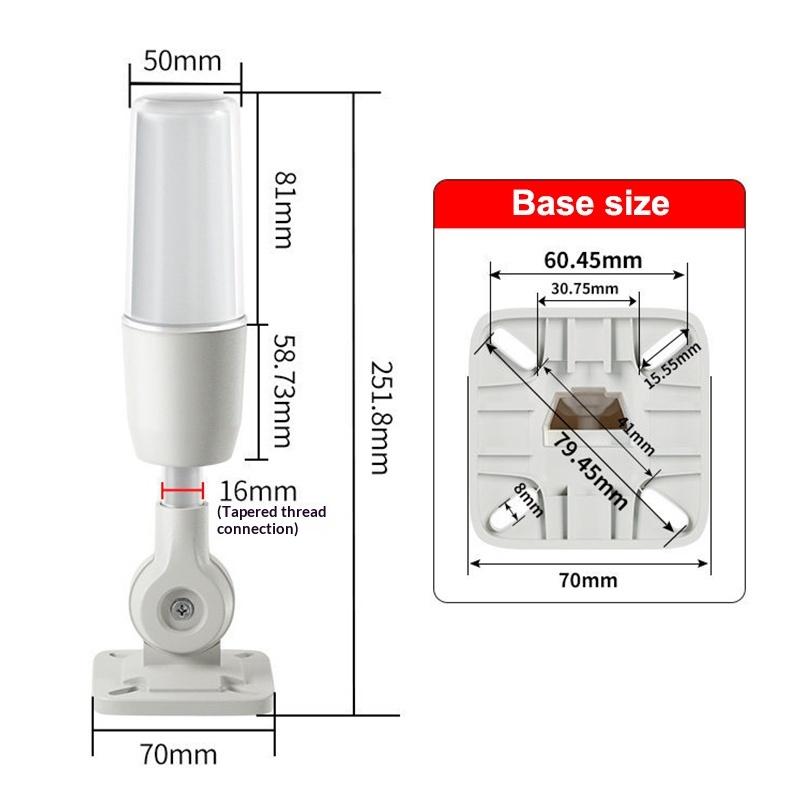 3 Color Industrial LED Warning Light with Buzzer Alarm Foldable Signal Tower Lamp for Factory Machine Equipment