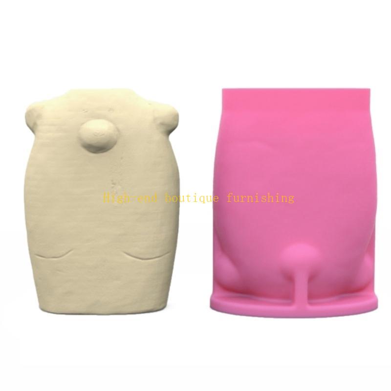  Silicones Mould Animal Vase Molds Bear Flower Pots Resins Molds DIY Concrete Molds Cats Succulents Castings Mould