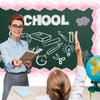 1Roll New Self Adhesive Chalkboard Board Border 7.6cm DIY Border Classroom Decors Paper Border Trim Sticker Handmade Crafts