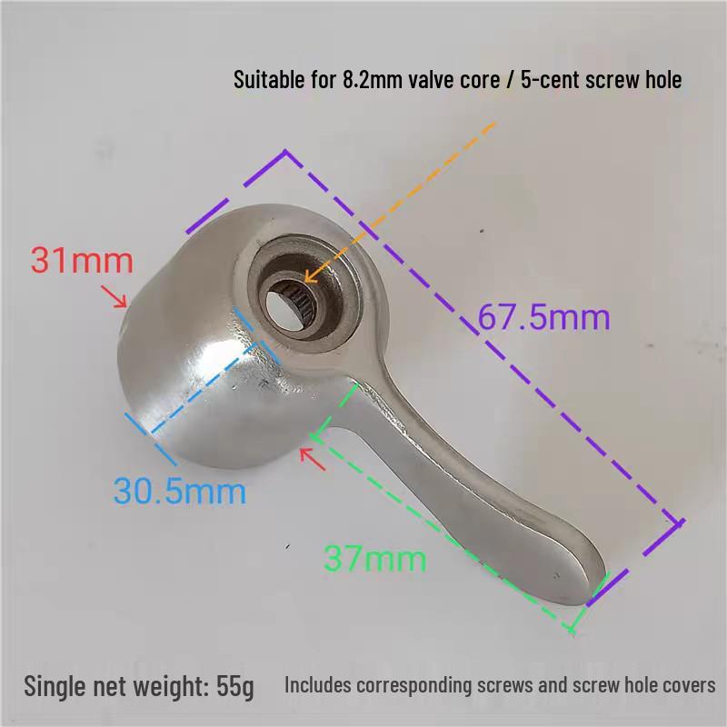 304 Stainless Steel Kitchen Faucet Handle with Thickened Single Cold Water Valve Core