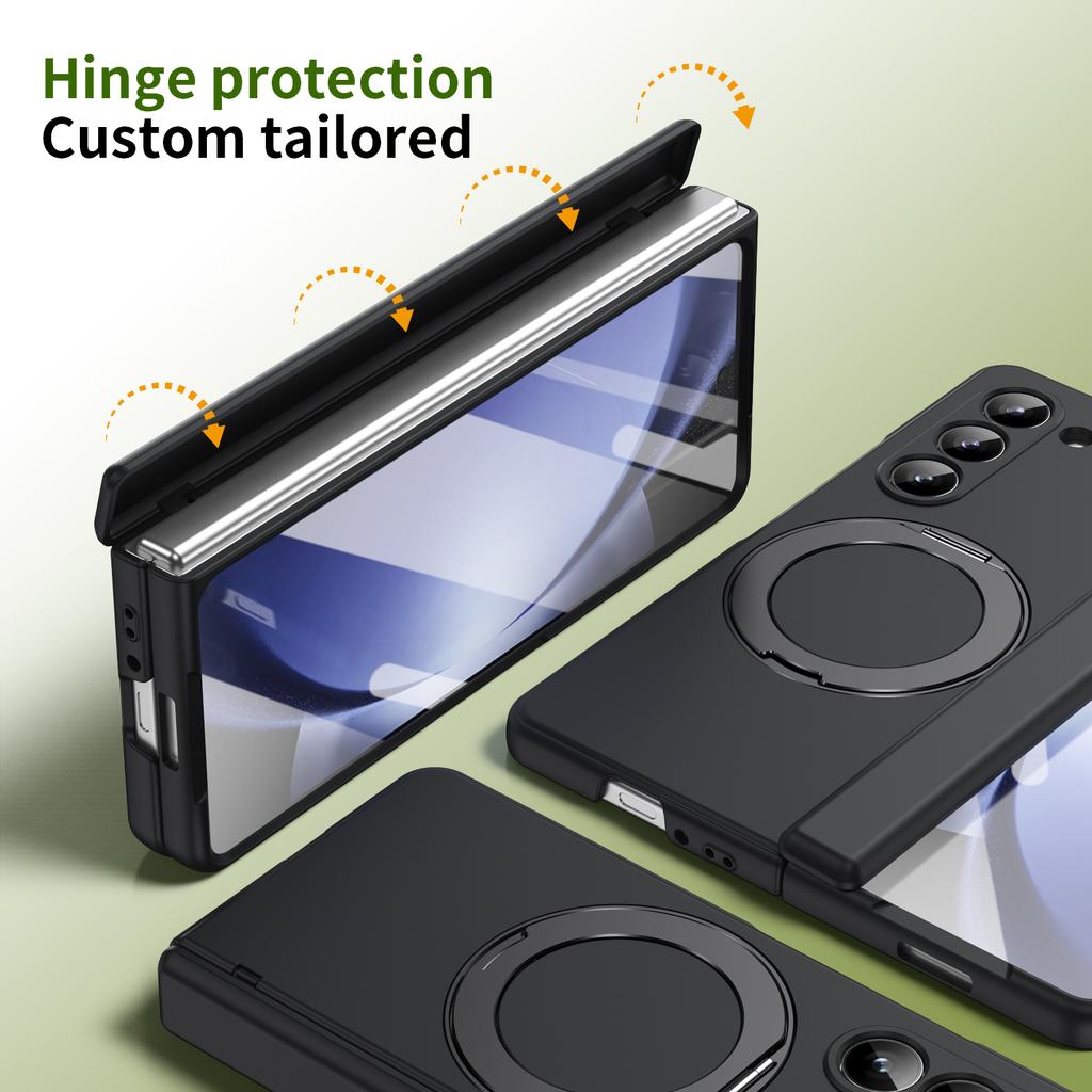 With Front Glass Film Hinge Protection Cover Case for Samsung Galaxy Z Fold 8 7 Fold8 Ultra Fold 6 5 4 3 Fold6 Fold7 Fold5