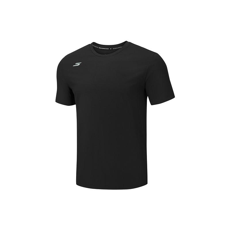 Skechers Breathable Moisture-Wicking Solid Color Comfortable T-Shirt Men tops P226M293-0018 S