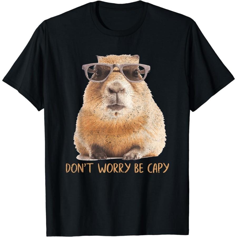 

ZAANU Don t Worry Be Capy Capybara T-Shirt XXXXXL різнокольоровий