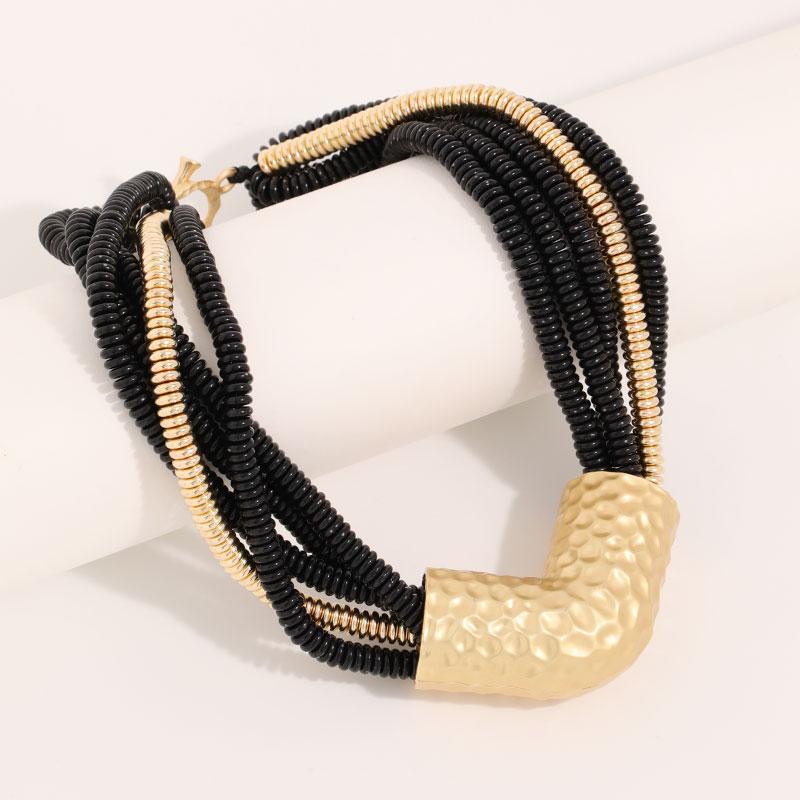 Collana con Perle Statement con Ciondolo Geometrico per Donna Ragazza Gioielli per Matrimonio Festa