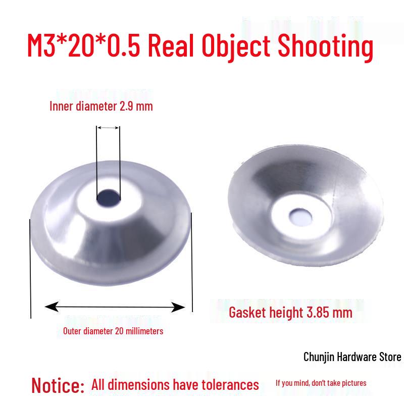 304 Stainless Steel Bowl Gasket with Washer for Adjustable Foot Cup and Recessed Hole Screw