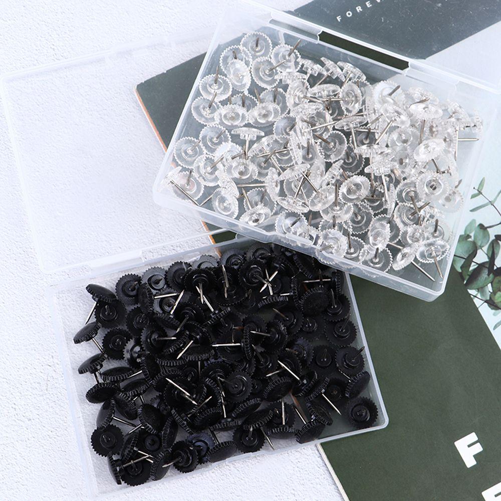 Plastic Head Decorative Pushpin Map Markers Gear-like Pushpins Map Pins Thumb Tacks Drawing Pins