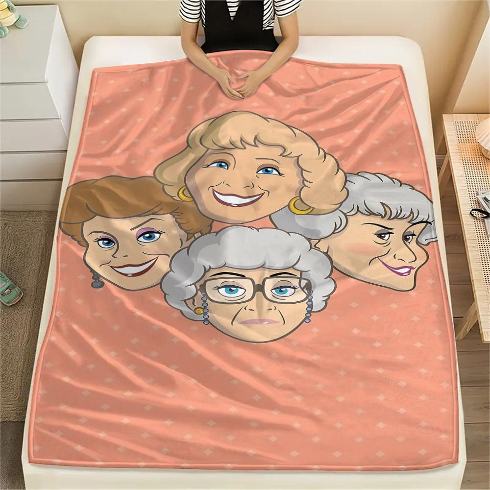 

1PC The Golden Print Flannel Blanket, High quality All Seasons, Home Decor, Warmth and Comfort, Perfect for Christmas Gifts 80cm x 120cm