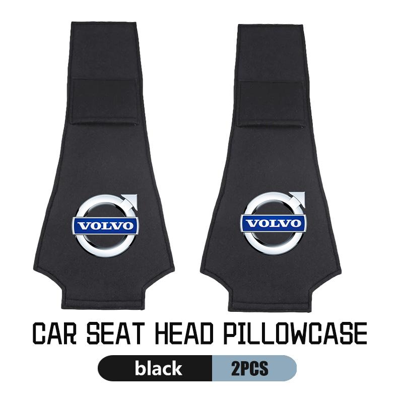 For Volvo Car Headrest Pillow Cover Wear-Resistant Auto Accessories V50 S60 XC60 S40 XC40 XC90 V70 XC70 C30 V40 V60