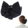 Kam Ribbon Barrette Bun Net Chignon Scrunchie Easy [Bijin KOEIDO] (with Net) (Black) (Black (Matte Texture))