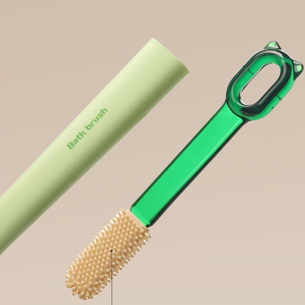 2pcs Anti Slip Long Handle Bath Brush 3-in-1 Massage Bath Brush  Household Shower