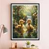 5d DIY Diamond Painting Cross Stitch Cute Animal Little Duck Diamond Embroidery Mosaic Full Round Drill Home Decor Arts