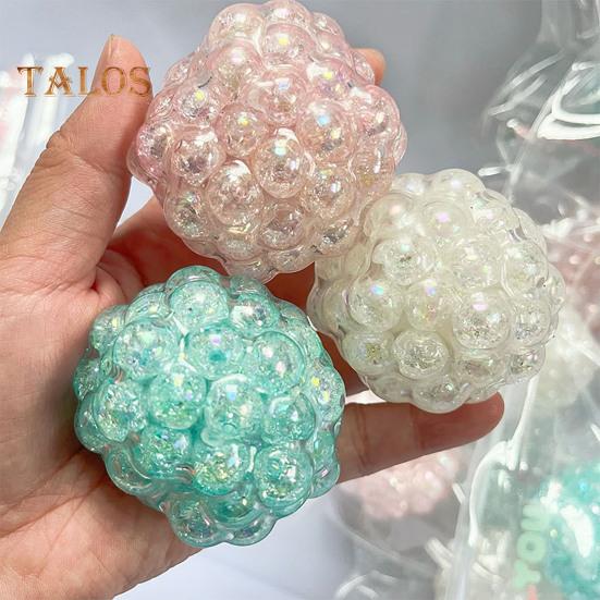 Kulka antystresowa wypełniona koralikami Zabawka łagodząca lęk Kulka do ściskania Zabawka sensoryczna Dzieci Nastolatki Dorośli Przenośna Miękka Kulka TPR Ściskanie Zabawka Fidget