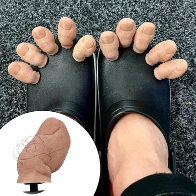1/2/4 Pcs Shoe Charms Croc Clogs Accessory Realistic Big Toe Shape Beach Slippers Decoration Shoe Pins Shoe Buckle DIY Functional Dirt-resistant Keep