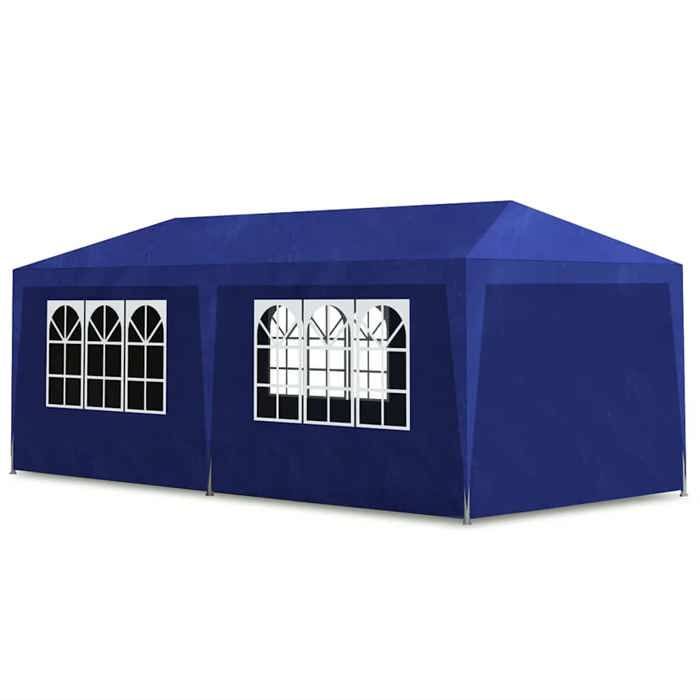 VidaXL Tente de Réception Bleu Tonnelle Pavillon Chapiteau de Jardin Patio 90337