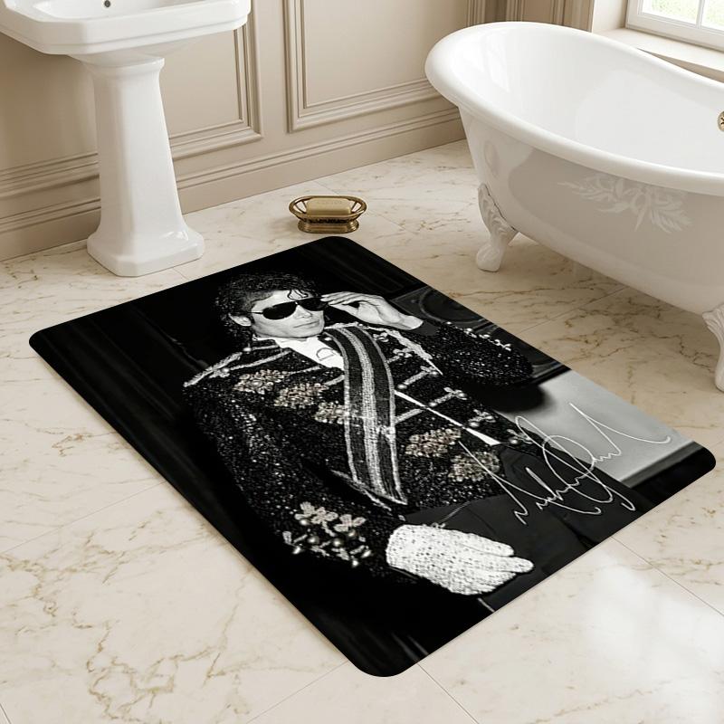 Michael Jackson Living Room Nonslip Area Rug Soft Carpet For Bedroom Gameoom Playroom Sofa Office Home Decor Doormat