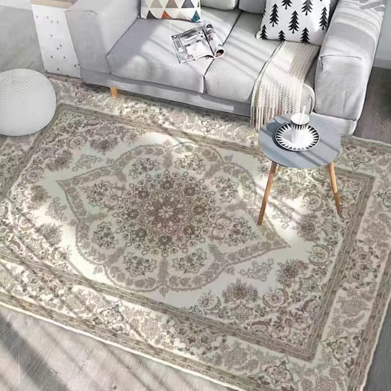 Luxury Thick Soft Low-Pile Retro Style Mat Machine Washable Comfortable Suitable for Living Room Bedroom Office Kitchen Floor