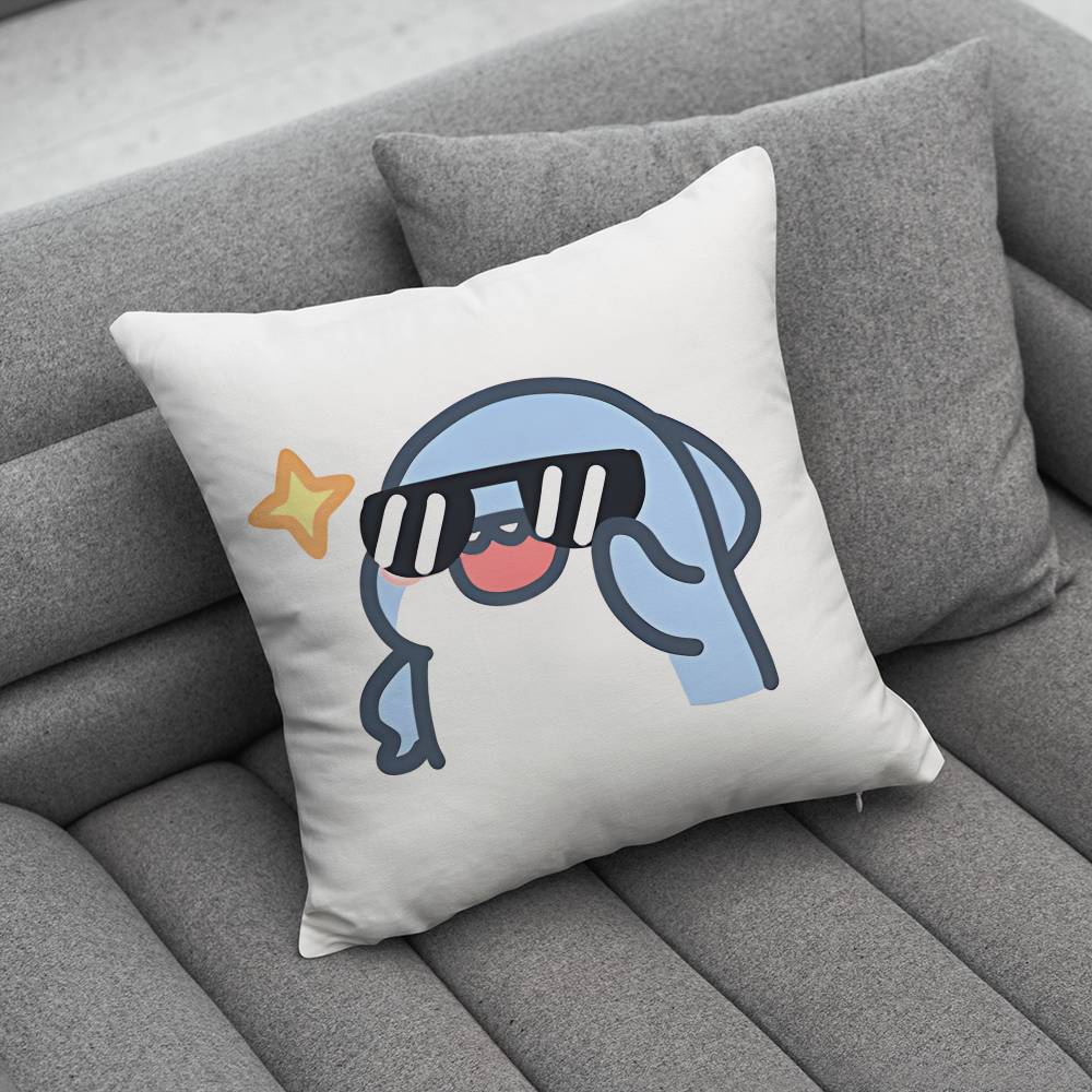 Cute Small Shark Animal Pillow Case For Home Bedroom Car Office Decoration Living Room Sofa Cushion Cover Suitable