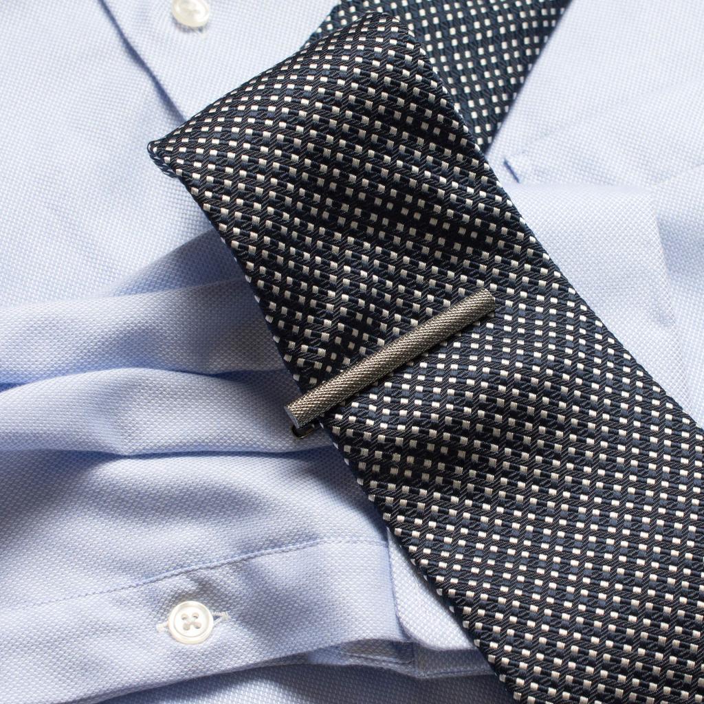 Tie Made in Brass Knurled Alligator Type [Tabarat] Pin, Men's, Japan, (Black Silver)