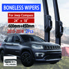Für Jeep Compass MK2 MP/552 2016-2020 Auto-Scheibenwischer U-Typ Weichgummi Bügelloser Wischer HD Leise Langlebig Automobil-Scheibenwischer 24"+18"""