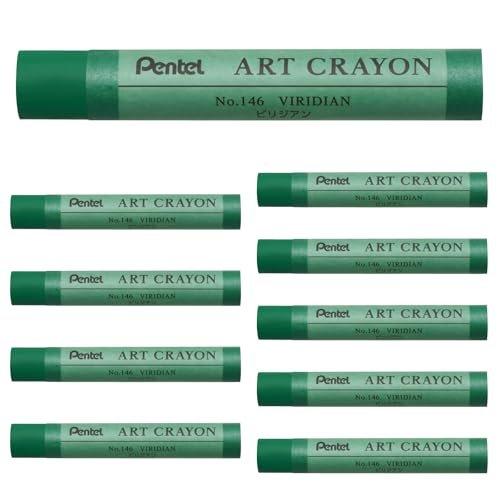 Pentel Art Crayon 8-Color Set with 1 Blender Pen AMZ-PTAC-8ST2 Professional Quality Oil Crayon
