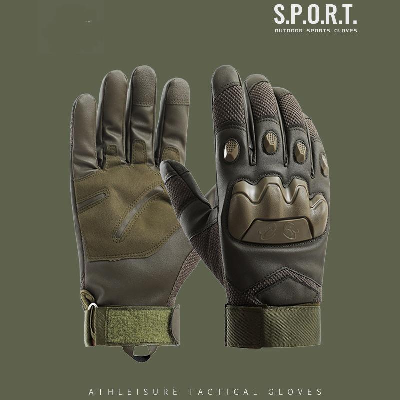 Motorcycle gloves men s cycling gloves outdoor tactical gloves military windproof wear-resistant combat non-slip sports gloves M
