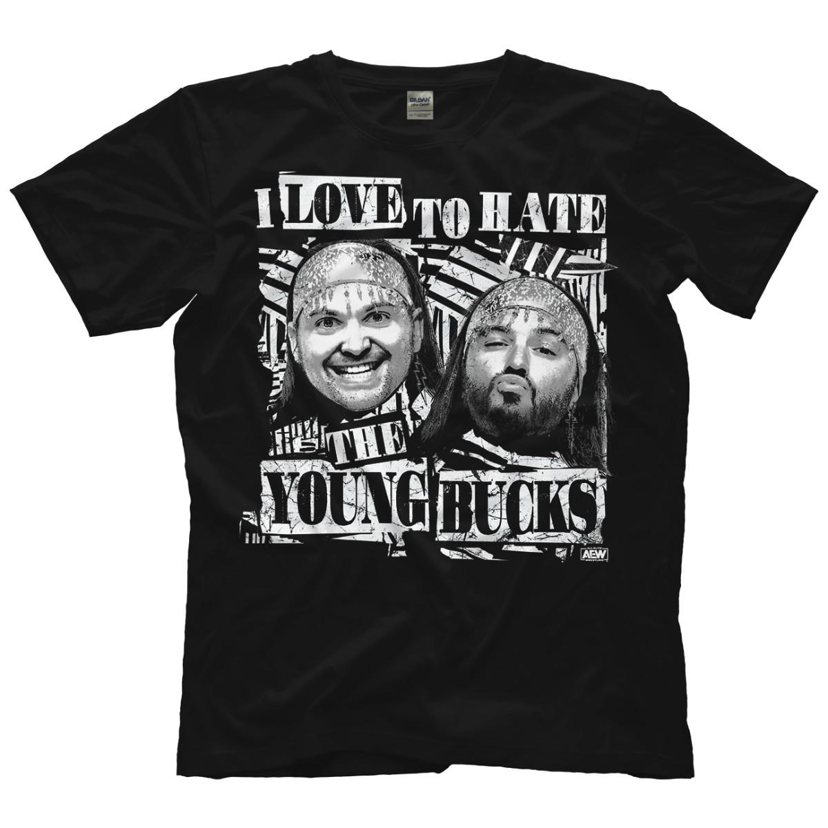 Young Bucks - I Love to Hate the Young Bucks AEW Official T-Shirt S разноцветный
