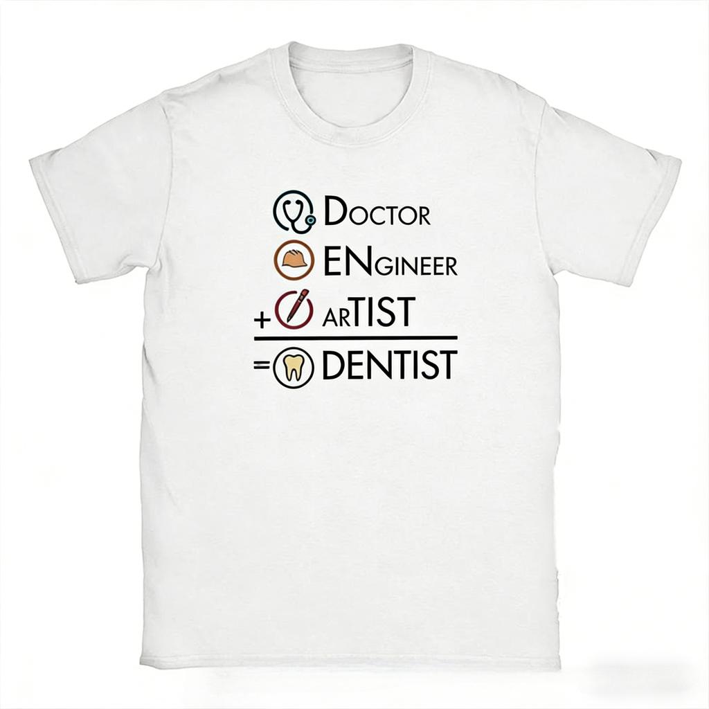 Fitness Doctor Engineer Artist Vintage T Shirt Men Funny Tshirt Tops Adult Tees Cotton ONeck TShirt Men Clothing