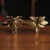 Six-Winged Brass Angel Figurine: Creative Bronze Ornament for Desktop Decoration