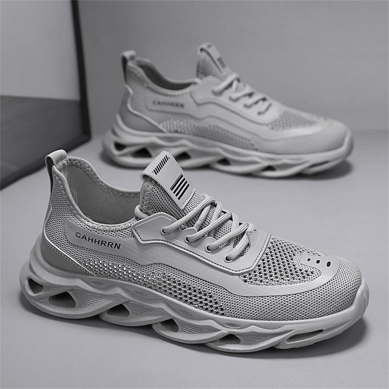 Fashion Men Casual Sports Shoes Breathable Lightweight Sneakers Outdoor Mesh Black Running Shoes Athletic Jogging Tennis Walking Shoes