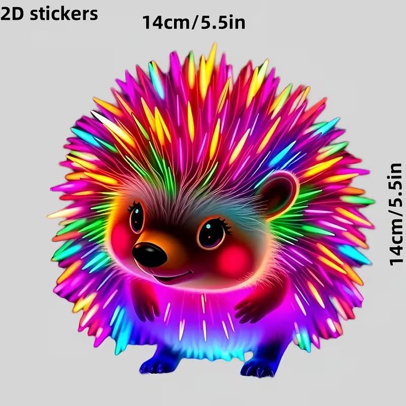 1pcs 14cm Colorful Hedgehog Car Sticker Waterproof Vinyl Decal Fun Decor