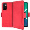 Flip Case for Xiaomi Poco M4 Pro 5G / Redmi Note 11S 5G, Card Slot, Red