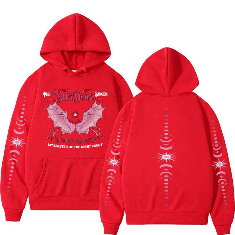Shadowsinger Nachtgericht Kapuzenpullover ACOTAR Cassian Illyrisch Fledermausjungen Velaris Sweatshirt Herren Damen Freizeit Fleece Herbst/Winter Kapuzenpullover