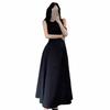 Sleeveless Vest Solid Color Long Skirt Temperament Women Korean Dress Sleeveless Long Dress  Party