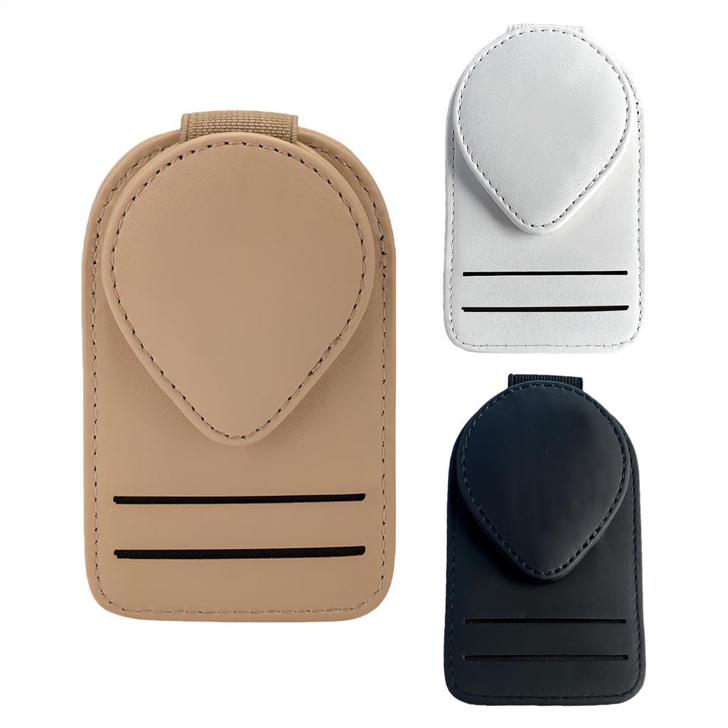 Car Glasses Clip Sunglass Holder Car Visor PU Leather Automotive Clip Multi-functional Car Sunglasses Bracket Car Sunshade Clip