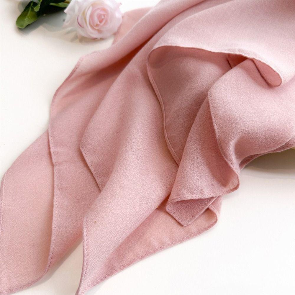 Solid Color Hijab Scarf 90*90cm Scarves Shawl New Square Scarf