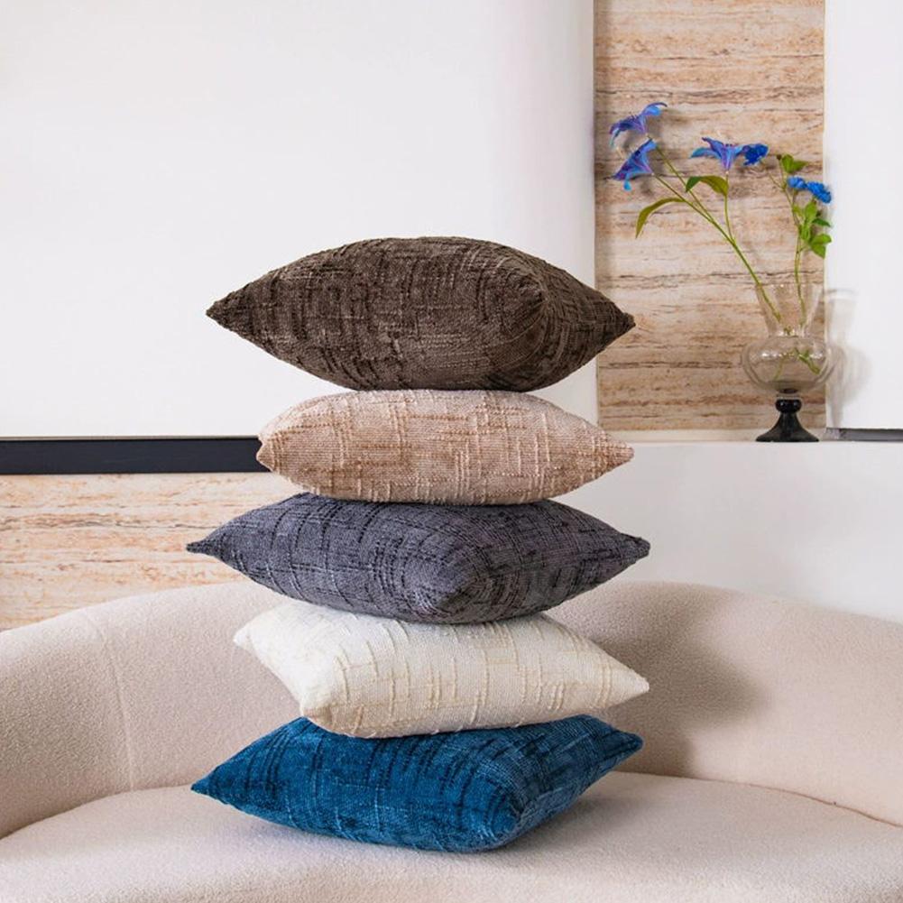 Dekorative Kissenbezüge Kissenbezug Gemütliche Chenille Kissenhüllen für Couch Sofa Bett Wohnzimmer Zuhause