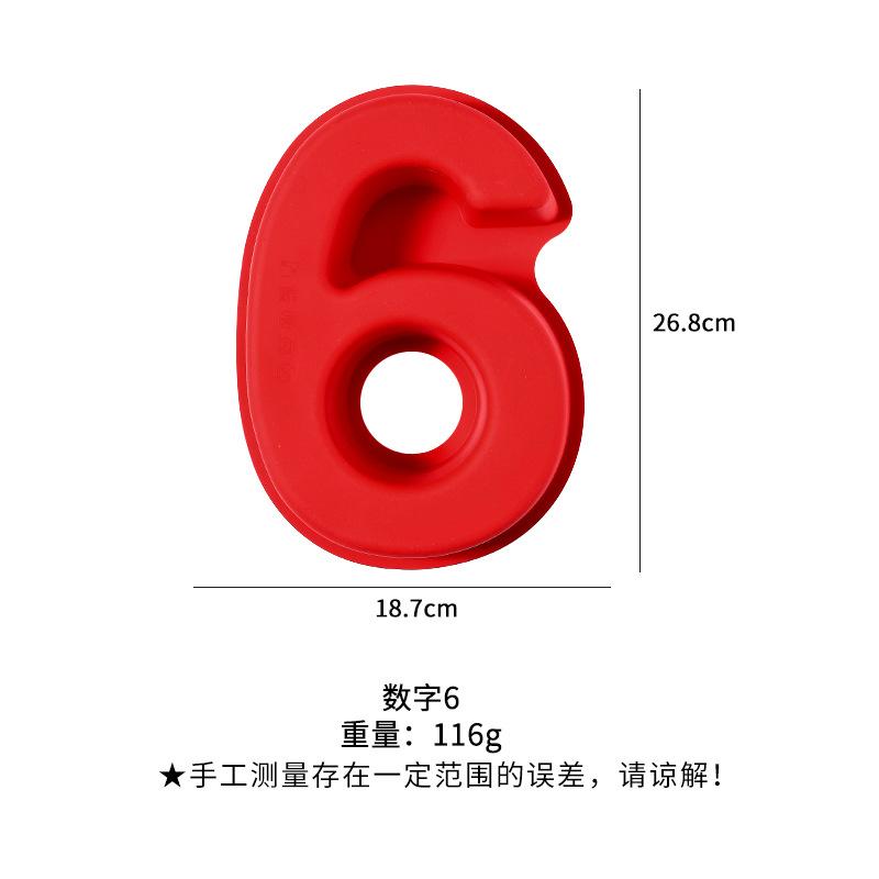 FAIS DU 10 Inch 0-9 Numbers Shape Cake Mold Digtial Shape 3D DIY Fondant Chocolate Molds Silicone Cake Pan Cake Decoration Tools