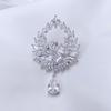 Vintage Teardrop Rhinestone Brooch Statement Pin for Fashionable Party Wear