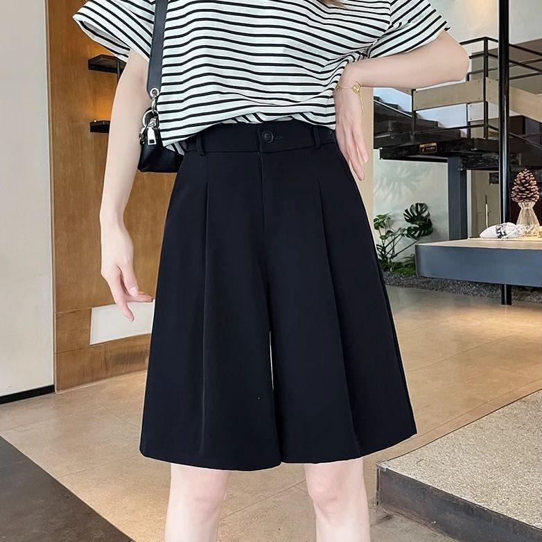 

Women s High Waist Wide Leg Suit Pants - Plus Size, Slimming, Black, Spring/Autumn 2026 Collection S Recommended 80-95 jin