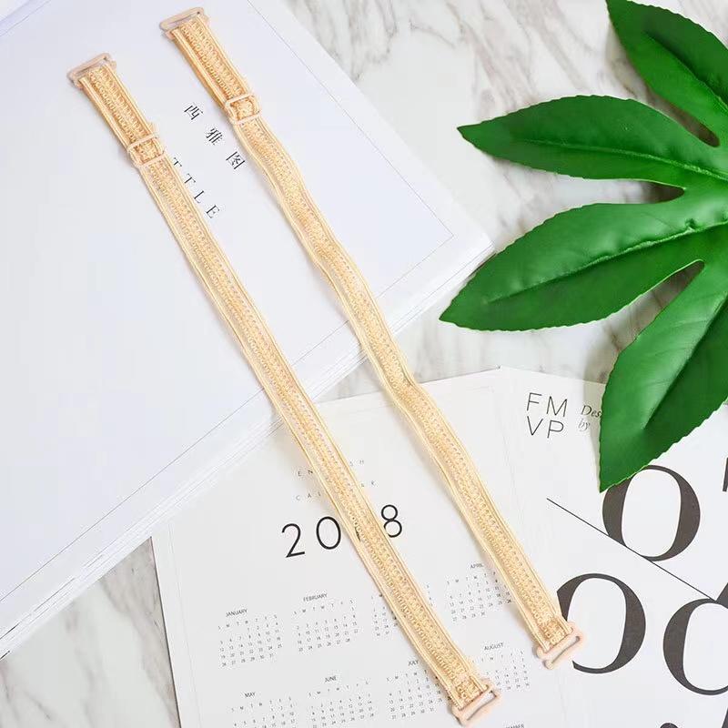 1pair  Casual Bra Straps Invisible Hollowed Lace Flower Double Shoulder Straps Antiskid Novel Bra Shoulder Strap