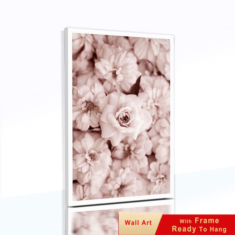 Flower Sheets for Paintings On The Wall Canvas Painting Decorative Pictures for Living Room with Frame Modern Decoration Table